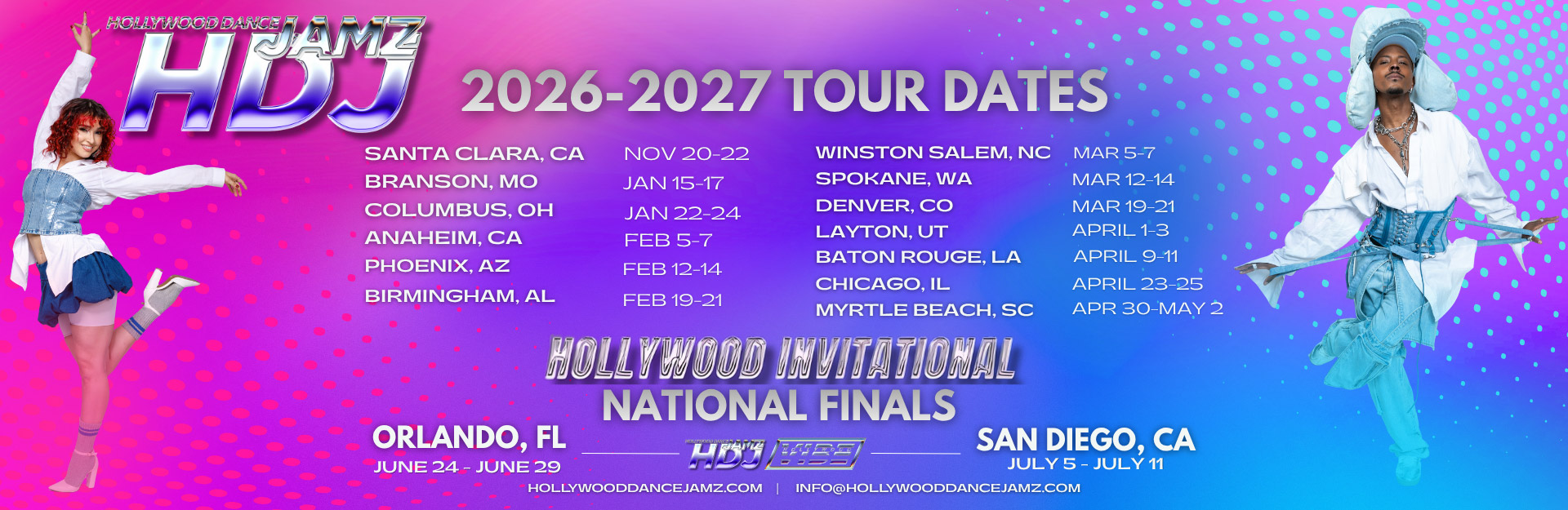 Hollywood Dance Jamz 2026-2027 Tour Dates